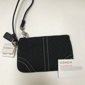 Coach Small Black Wristlet